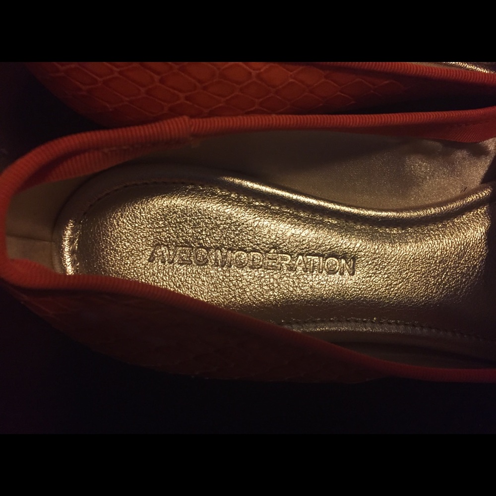 NWT - Avec Moderation shoes orange size 8 made in Italy - Picture 3 of 6
